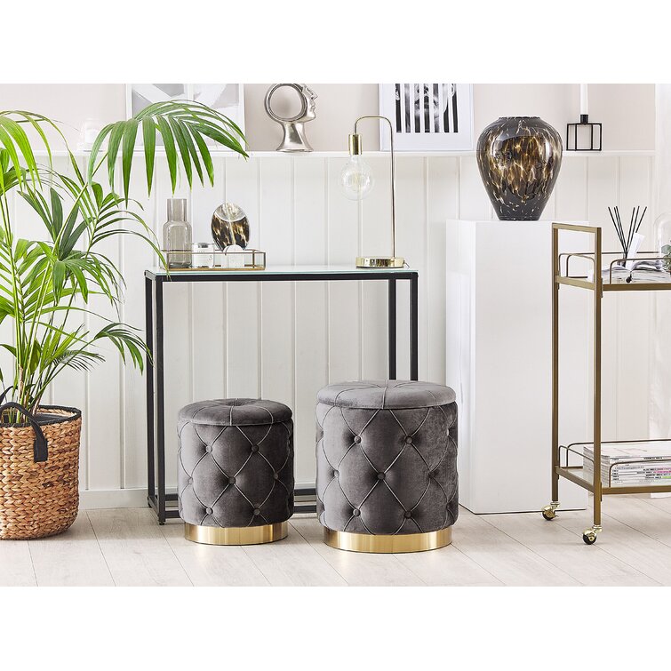 Gold store accent stool